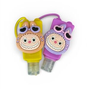Cute Character Hand Sanitizer Holders - Yellow and Purple